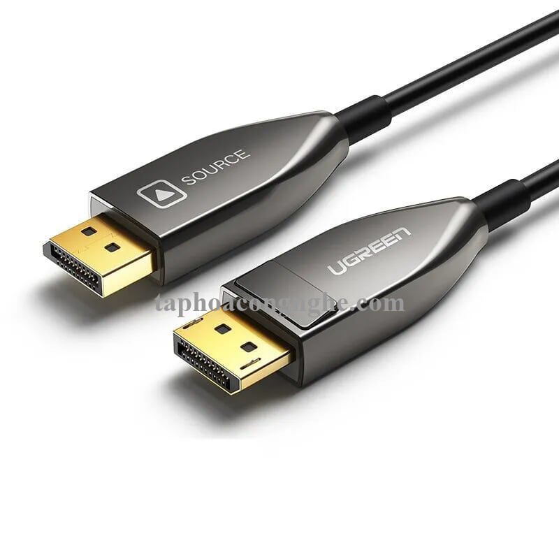 Ugreen 60270 10M Màu Đen DisplayPort 1.4 Optical fiber Male to Male cable 4K @144 Hz - 8K@ 60Hz ED027 30060270